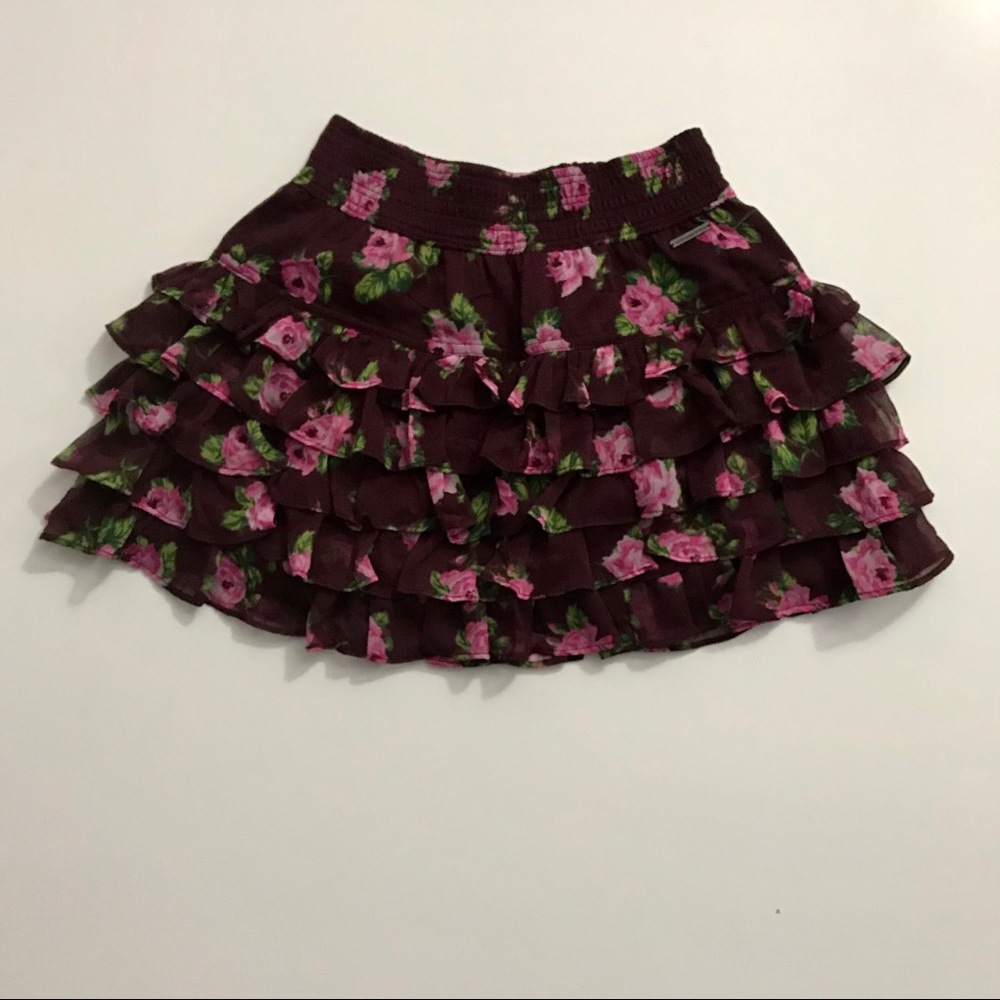 Abercrombie & Fitch Floral Ruffle Skirt NWOT